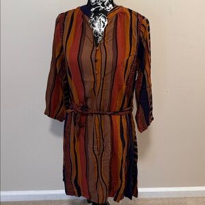 Umgee Striped Multicolor Women's Dress